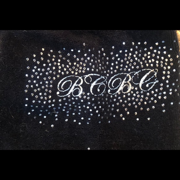 BCBGMaxazria Black Velour pull on wide bell pants - Picture 4 of 6